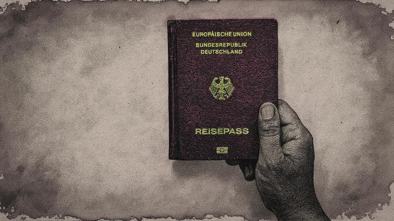 Passaporte da Alemanha, um dos países que mais atraem migrantes dentro da União Europeia (Foto: Reprodução)