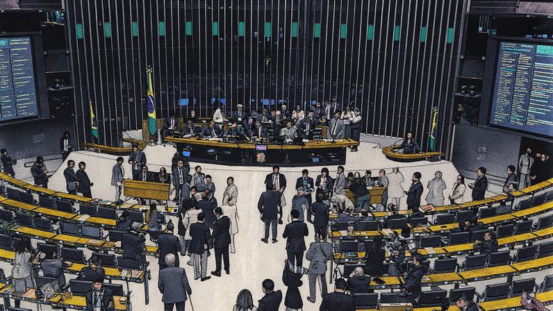 Plenário da Câmara dos Deputados durante sessão (Foto: Reprodução)