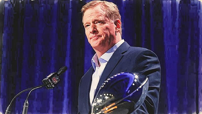 Roger Goodell durante coletiva de imprensa antes do Super Bowl LIII (Foto: Reprodução)