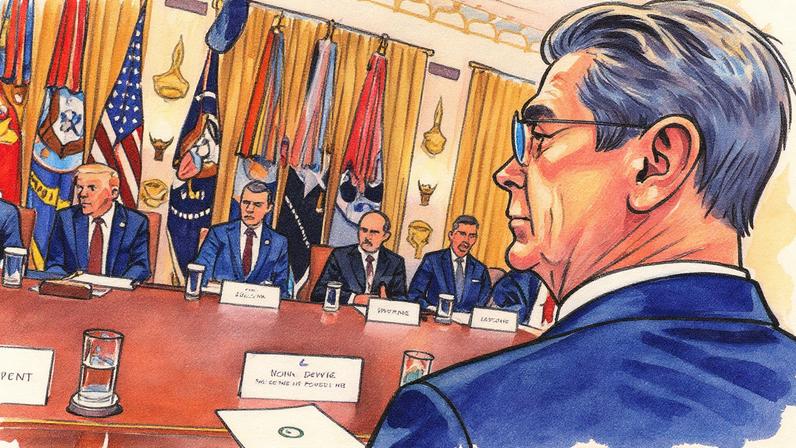 Secretário do Tesouro, Scott Bessent, participa de reunião ministerial do governo Donald Trump (Foto: Reprodução)