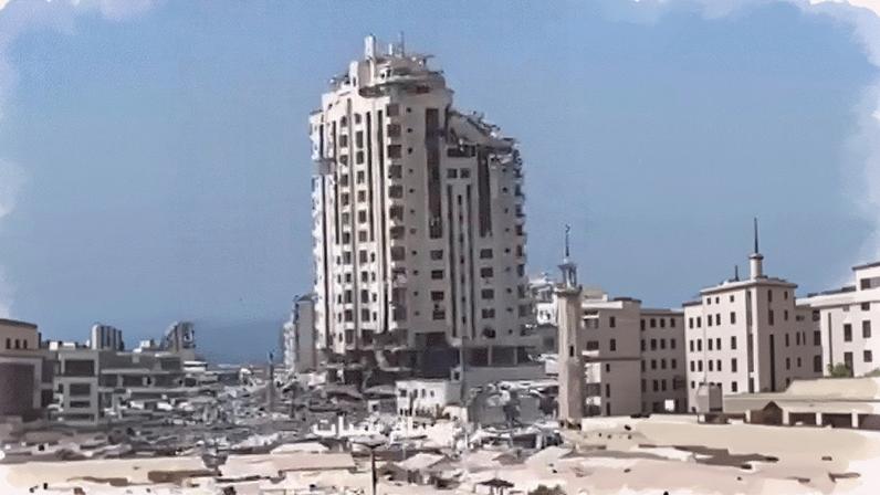Israel destrói arranha-céu na Cidade de Gaza (Foto: Reprodução)