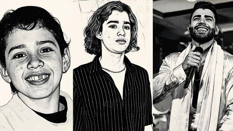 Gusttavo Lima apresenta sua evolução ao longo dos anos em uma série de fotos (Foto: Reprodução)