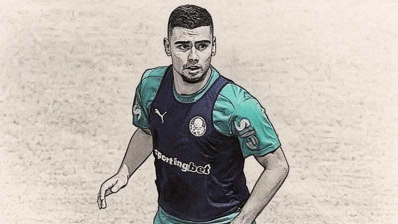 Andreas Pereira treina com a equipe do Palmeiras (Foto: Reprodução)