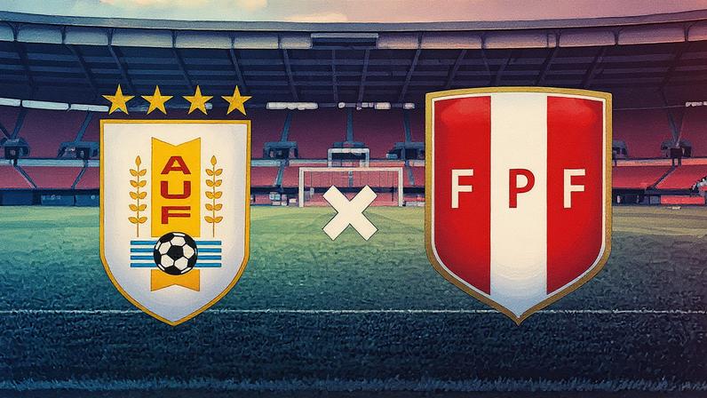 Uruguai e Peru se enfrentam em uma partida de futebol (Foto: Reprodução)