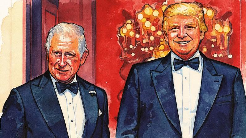 Presidente Trump se encontra com o Rei Charles, então Príncipe de Gales, durante visita de estado em 2019 (Foto: Reprodução)
