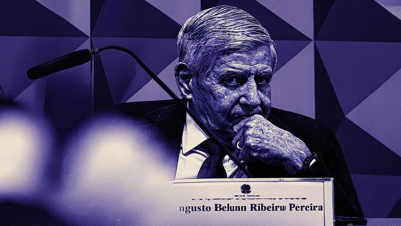 Ex-ministro Augusto Heleno presta depoimento na CPMI do 8 de Janeiro (Foto: Reprodução)