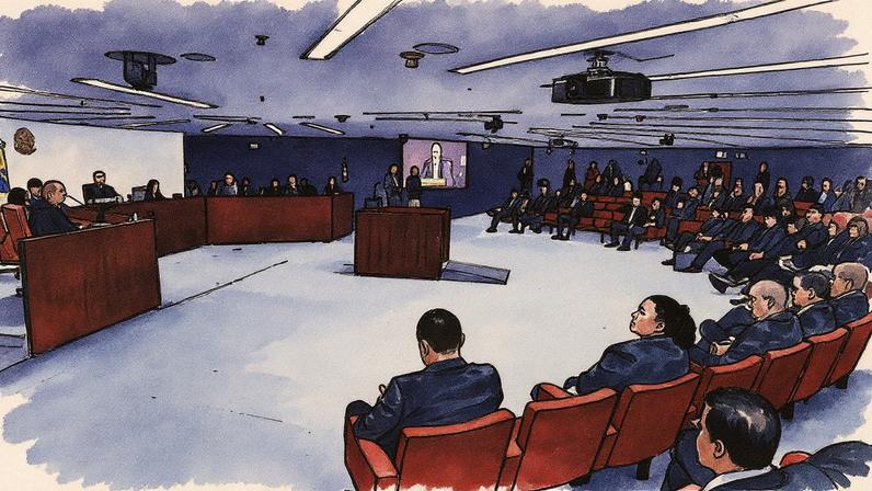 Julgamento de Bolsonaro e outros sete réus no STF (Foto: Reprodução)