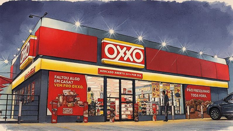 Rede mexicana de mercados Oxxo em rápida expansão no Brasil (Foto: Reprodução)