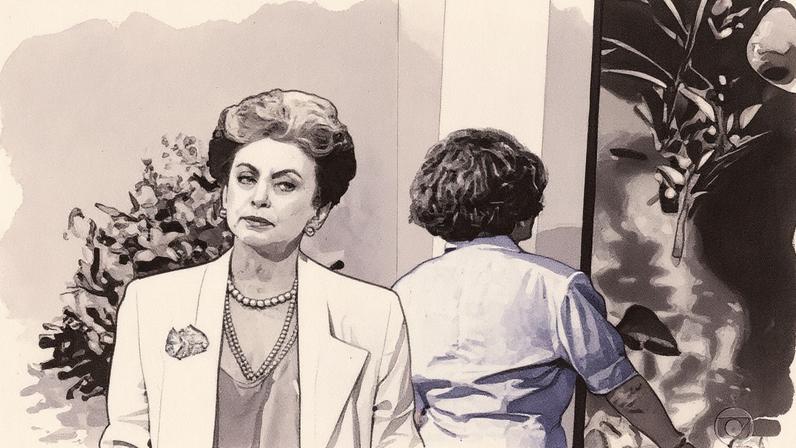 Odete Roitman, personagem interpretada por Beatriz Segall, em cena da novela 'Vale Tudo' (1988) (Foto: Reprodução)