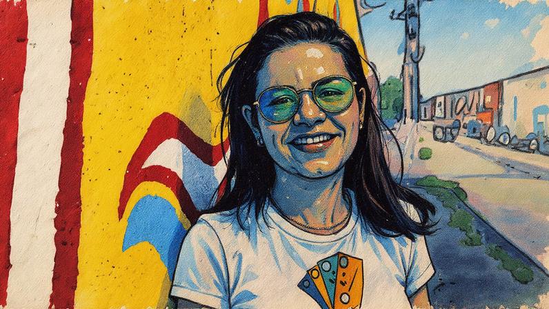 Lisania Pereira, 36, cofundadora do Instituto Mandaver, em frente a uma das sedes da organização, no bairro Vergel do Lago, em Maceió (AL) (Foto: Reprodução)