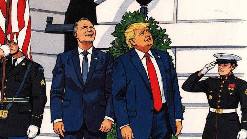 Presidente dos EUA, Donald Trump, e seu homólogo polonês, Karol Nawrocki, na Casa Branca (Foto: Reprodução)