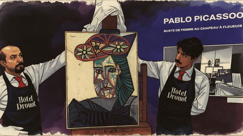 Obra 'desconhecida' de Picasso avaliada em R$ 50 milhões vai a leilão na França (Foto: Reprodução)