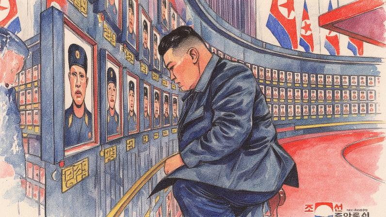 Presidente da Coreia do Norte, Kim Jong-un, condecora militares norte-coreanos mortos em combate na guerra contra a Ucrânia (Foto: Reprodução)