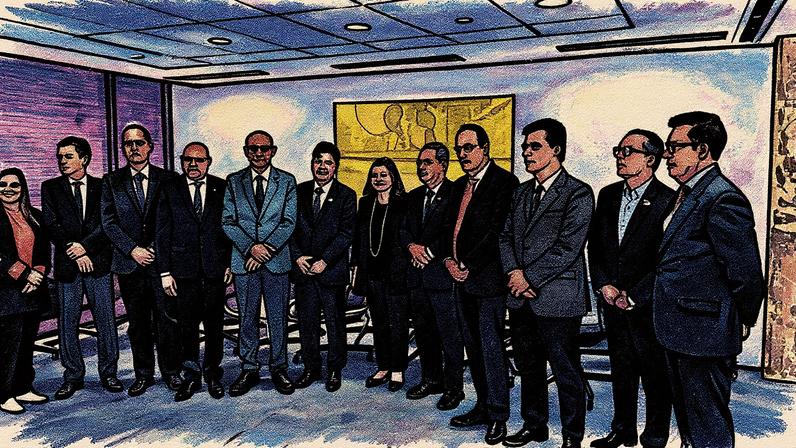 Missão da CNI na embaixada Brasileira (Foto: Reprodução)