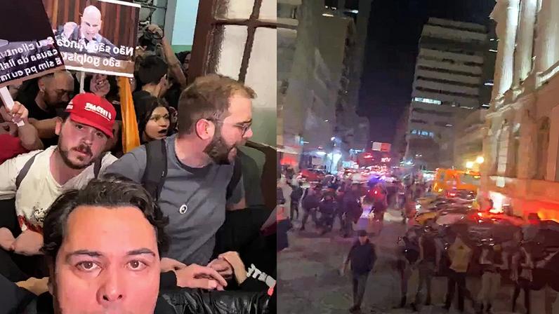 Advogado foi expulso da UFPR e hostilizado por alunos, com a polícia acionada (Foto: Reprodução)