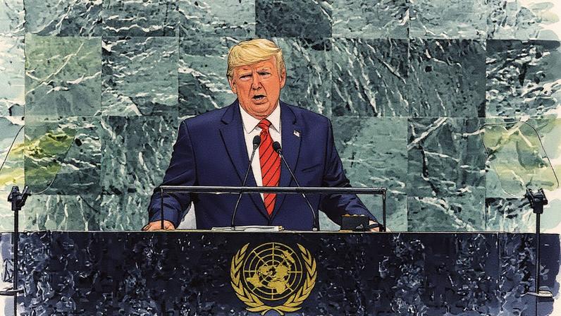 Presidente dos EUA, Donald Trump, fala na Assembleia Geral da ONU em Nova York (Foto: Reprodução)