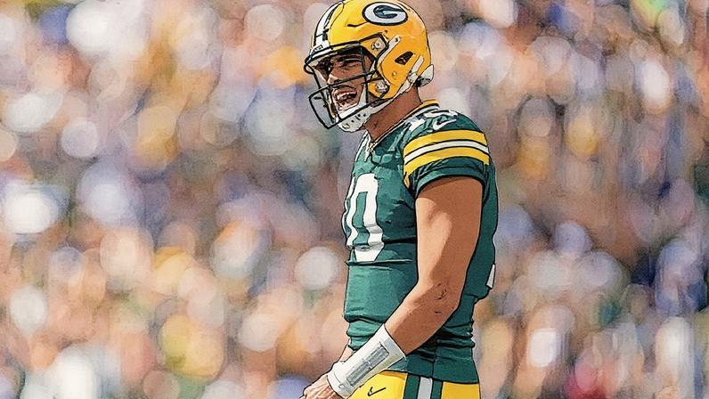 Jordan Love em ação durante partida contra o Detroit Lions (Foto: Reprodução)