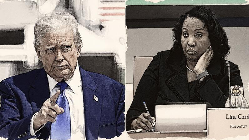 Lisa Cook, diretora do Fed, protocolou uma ação na Justiça contra o presidente dos Estados Unidos, Donald Trump (Foto: Reprodução)