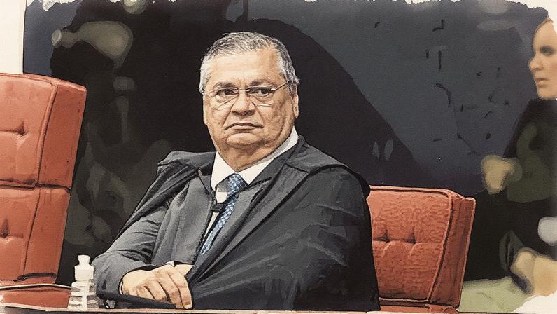 Flávio Dino vota no julgamento da trama golpista no STF (Foto: Reprodução)