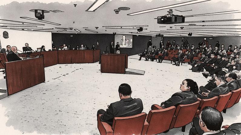 Julgamento de Bolsonaro e outros sete réus no STF (Foto: Reprodução)