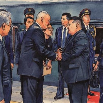 Kim Jong-un é acompanhado pela filha em visita oficial à China