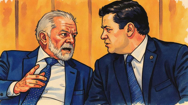Presidente Lula e presidente do Senado, Davi Alcolumbre, durante evento oficial (Foto: Reprodução)