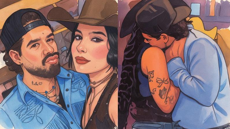Clima de romance entre Ana Castela e Zé Felipe nos bastidores de clipe (Foto: Reprodução)