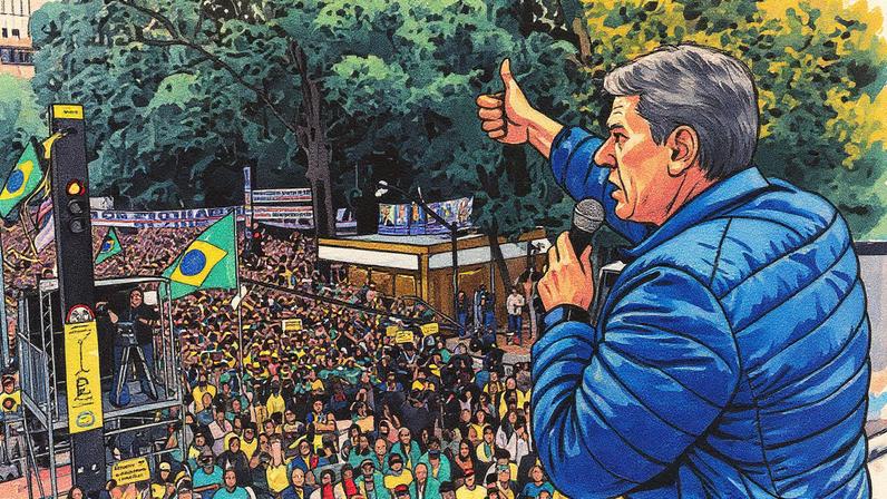 Governador Tarcísio de Freitas em evento público (Foto: Reprodução)