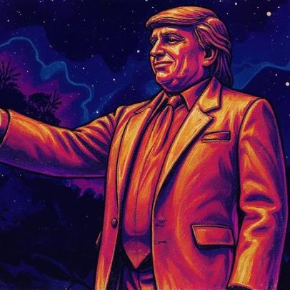 Estátua monumental de Trump com Bitcoin é inaugurada em Washington, D.C.