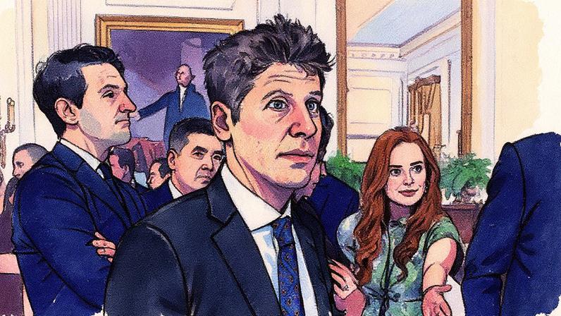 Sam Altman, diretor executivo da OpenAI, participa de reunião do Grupo de Trabalho da Casa Branca sobre Educação em Inteligência Artificial na Sala Este da Casa Branca (Foto: Reprodução)
