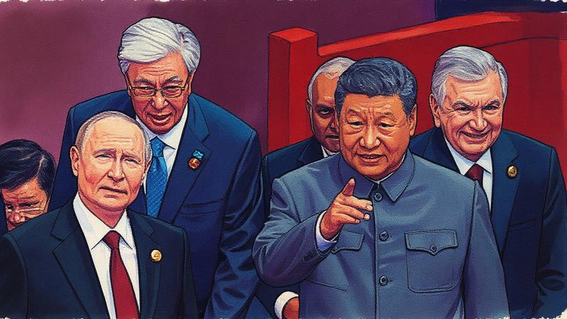 Putin e Xi participam do desfile militar em Pequim (Foto: Reprodução)