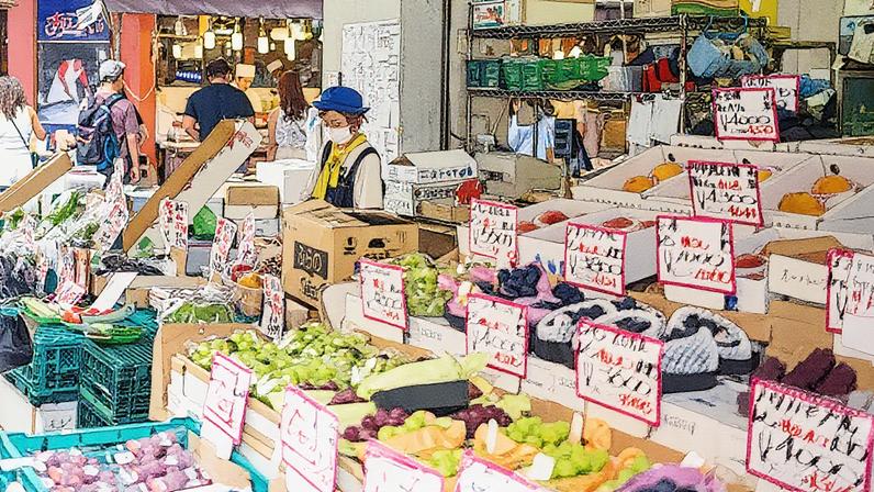 Funcionário trabalha em uma loja no Mercado Externo de Tsukiji, em Tóquio (Foto: Reprodução)