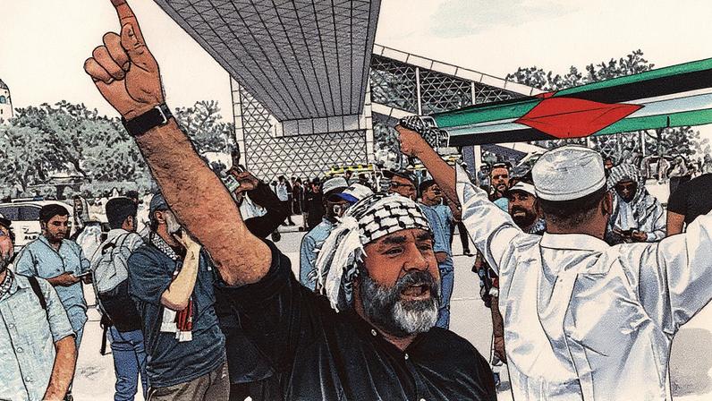 Centenas de pessoas participam de cerimônia de sepultamento do líder do Hamas em Doha, no Catar (Foto: Reprodução)