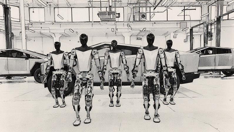 Robôs operam na fábrica da Tesla em 2022 (Foto: Reprodução)