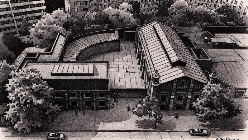 Centro de Artes Contemporâneas em Tashkent, vista aérea (Foto: Reprodução)