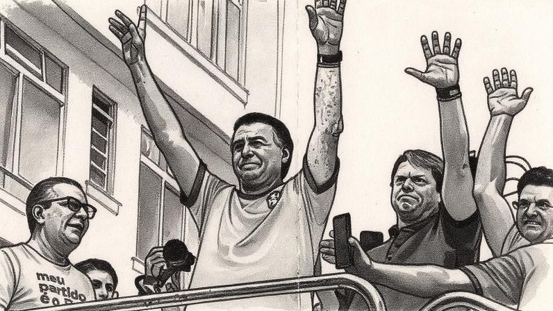 Ex-presidente Jair Bolsonaro participa do ato do 7 de setembro de 2024 na Avenida Paulista, em São Paulo, ao lado do pastor Silas Malafaia e do governador Tarcísio de Freitas (Republicanos-SP) (Foto: Reprodução)