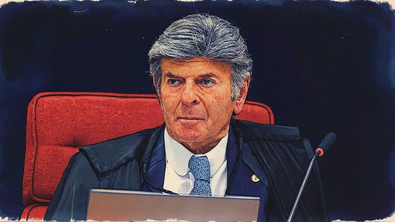 Ministro Luiz Fux durante sessão da Primeira Turma do STF (Foto: Reprodução)
