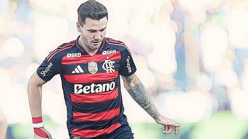 Saúl Ñíguez em ação pelo Flamengo durante partida contra o Juventude (Foto: Reprodução)