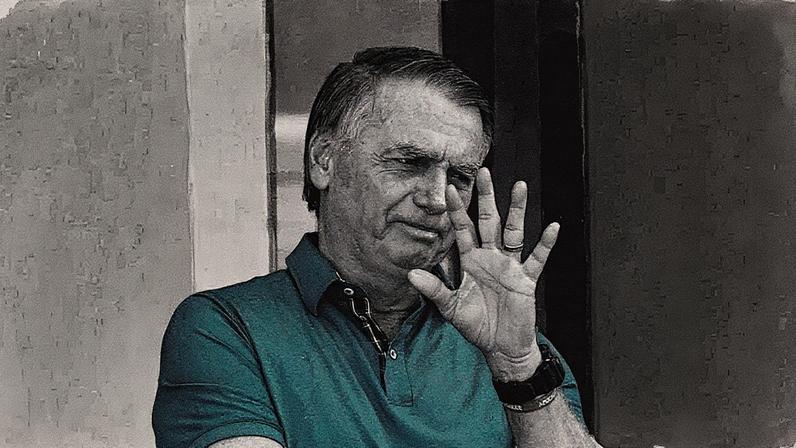Ex-presidente Jair Bolsonaro, condenado a 27 anos e três meses de prisão por tramar um golpe de Estado (Foto: Reprodução)