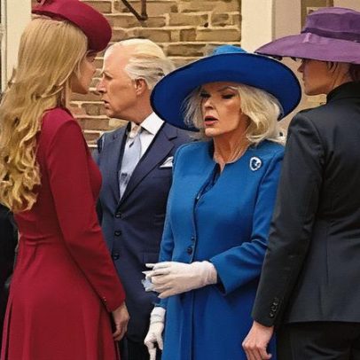 Camilla tenta afastar Kate Middleton em momento constrangedor com Melania Trump