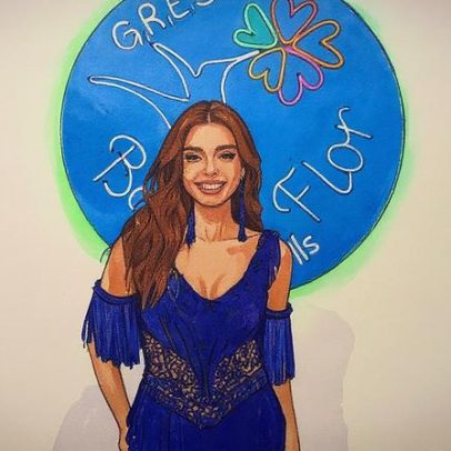 Giovanna Lancellotti e famosos brilham no desfile da Beija-Flor