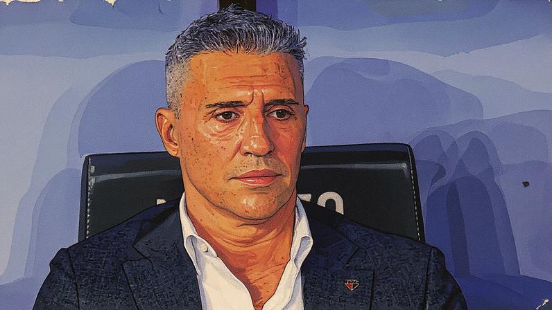 Hernán Crespo, treinador do São Paulo, em 2025 (Foto: Gilson Lobo/AGIF)
