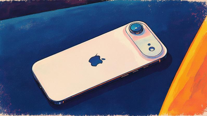 iPhone Air on a couch cushion