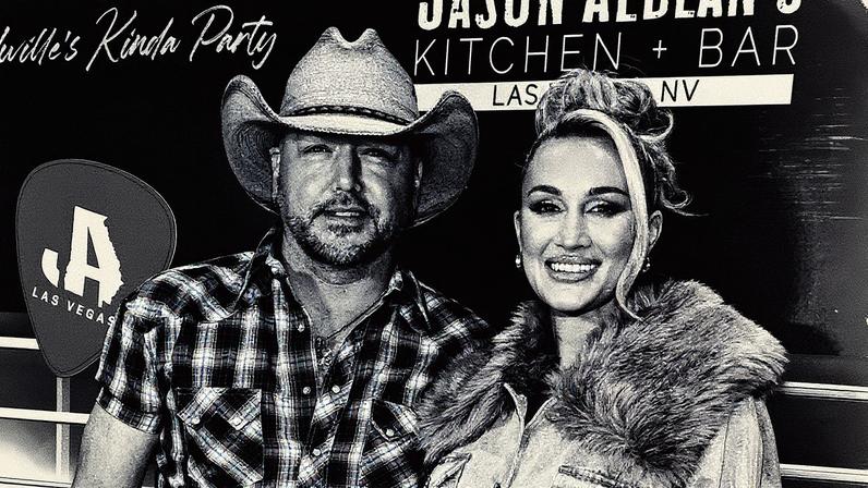 Jason and Brittany Aldean sang "Drink a Beer" in remembrance of late conservative activist Kirk.