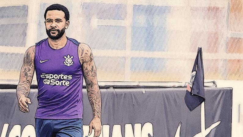 Memphis Depay se recupera de edema na coxa • Foto: Rodrigo Coca/Agência Corinthians