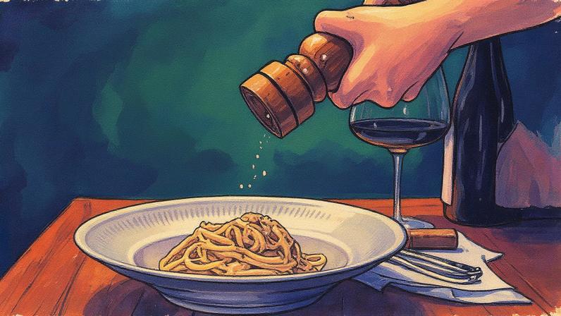 O cacio e pepe ideal existe e cientistas italianos revelam a fórmula. Na foto, a versão servida no restaurante Nino Cucina • Stephan Solon