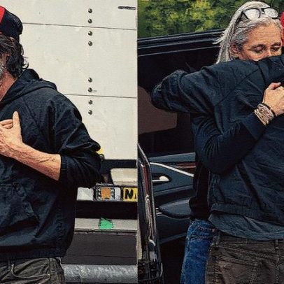 Keanu Reeves e namorada se despedem com beijos em Nova York