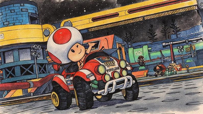 Toad, the greatest of all the Mario Kart racers. © Nintendo