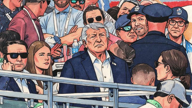 President Donald Trump and Kai Trump attended Friday's Ryder Cup together. Getty Images