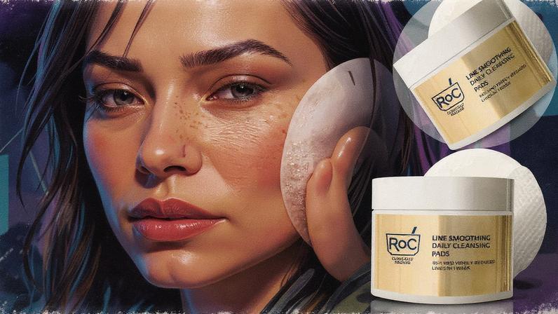 a model and RoC exfoliating pads